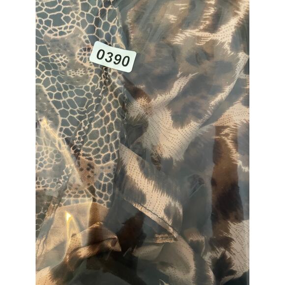 VTG Winlar Kaftan Maxi Muumuu Dress Animal Print Satin Mrs Roper Mob Wife OSFM - Picture 7 of 7